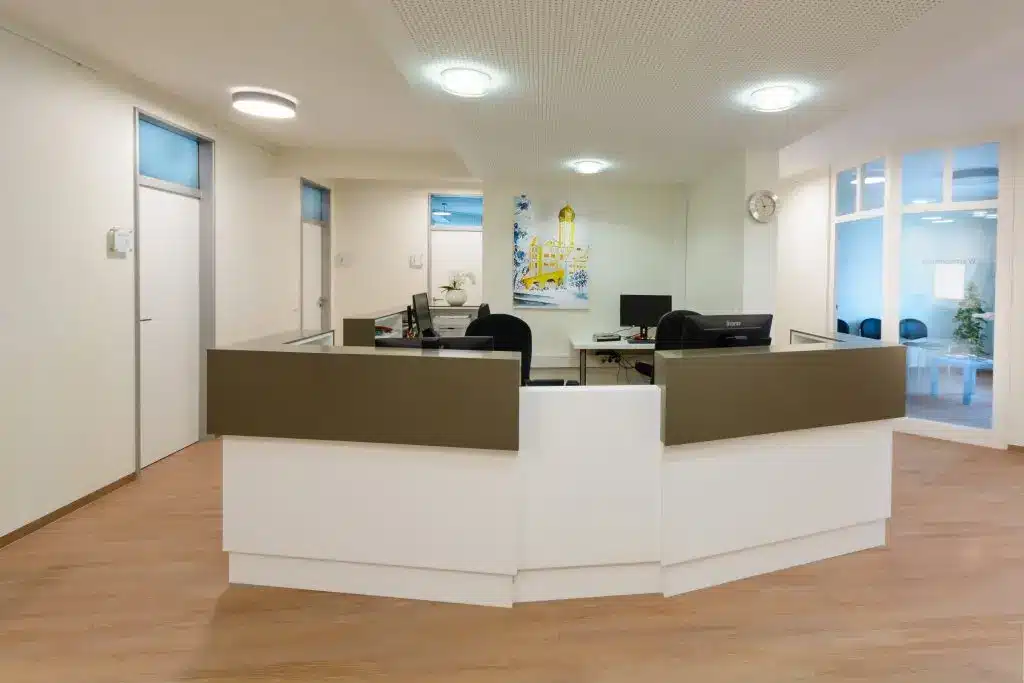 Empfang unserer Praxis im Haus der Gesundheit